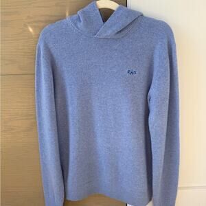 Men's Blue Greyson Wool/Cashmere Hooded Sweater Size Small
